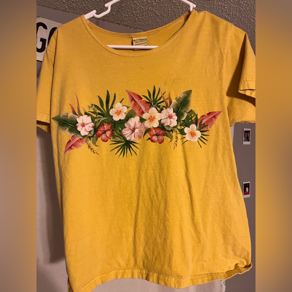 Yellow Hawaiian shirt